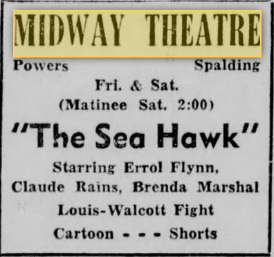 Midway Theatre - Jan 1948 Ad
